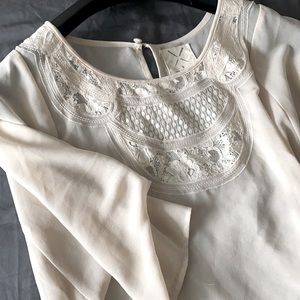 Pins & Needles Lace Top - Cream/White